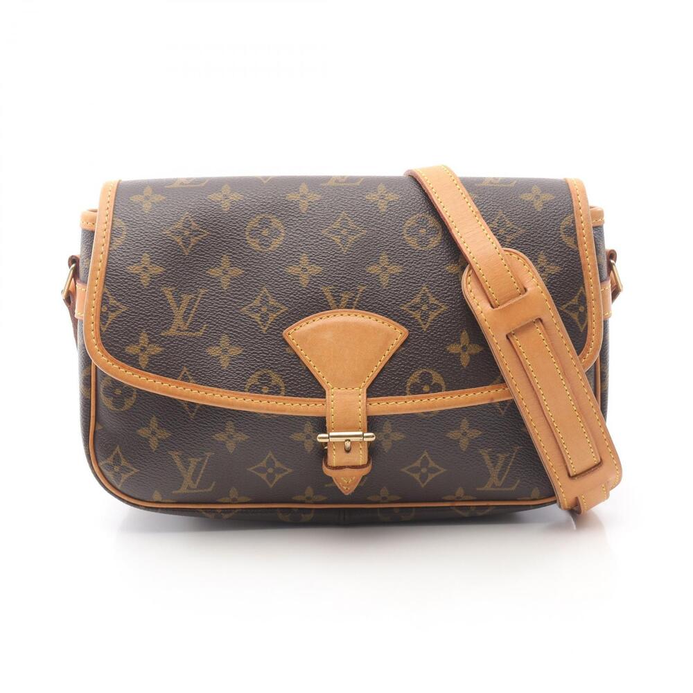 Louis Vuitton Sologne Monogram Shoulder Bag Canvas Leather Brown